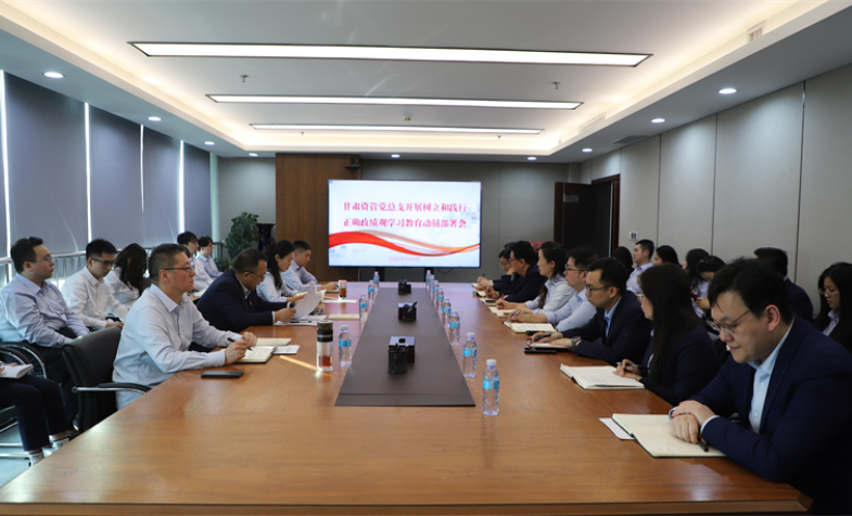 甘肃资管党总支专题钻研部署发展设置和践行正确政绩观进建教育工作